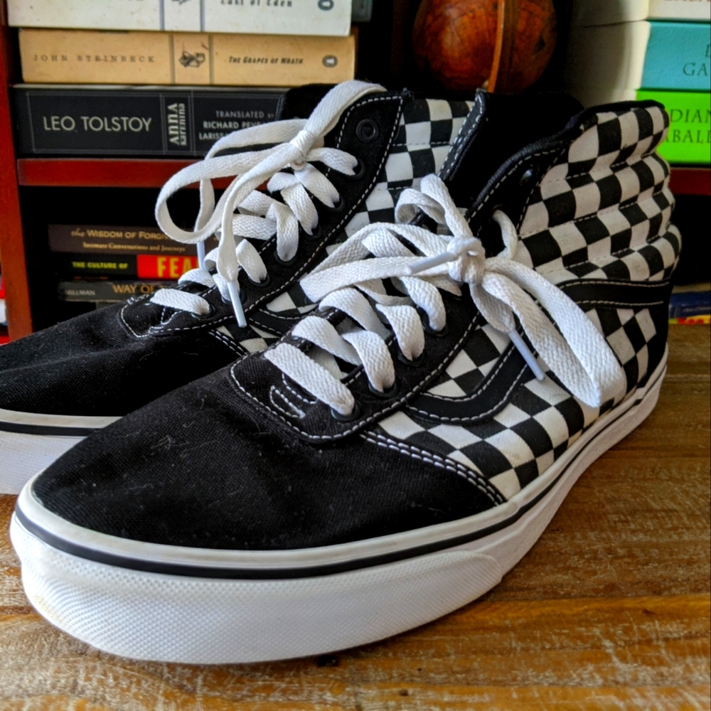 Van's Checkered SK-8 Old Skool High Top Skate Shoes